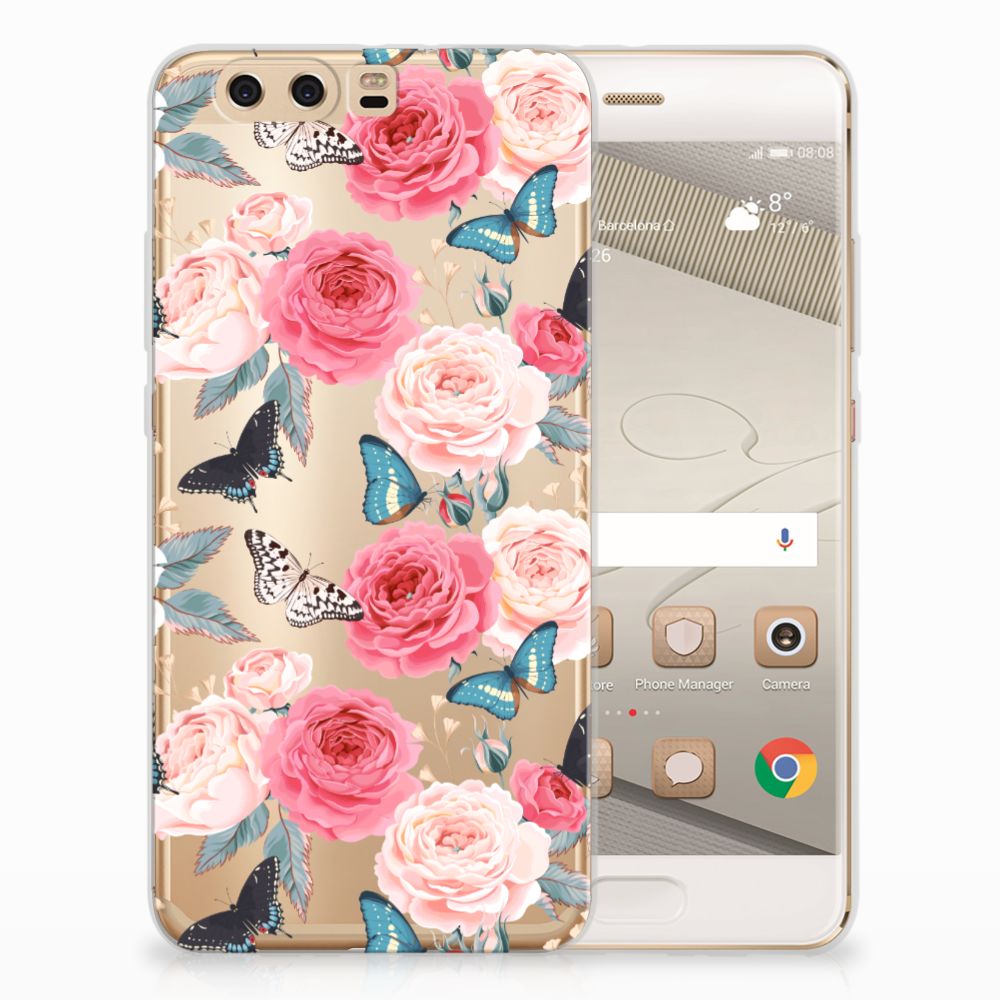 Huawei P10 Plus TPU Case Butterfly Roses