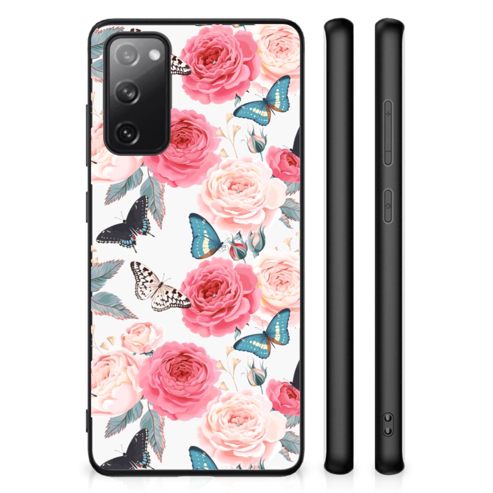 Samsung Galaxy S20 FE Bloemen Hoesje Butterfly Roses