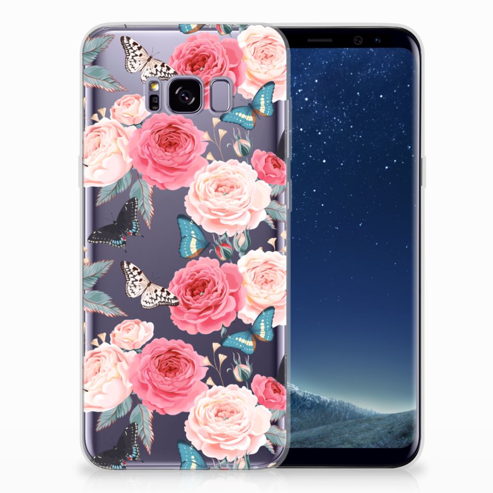 Samsung Galaxy S8 Plus TPU Case Butterfly Roses