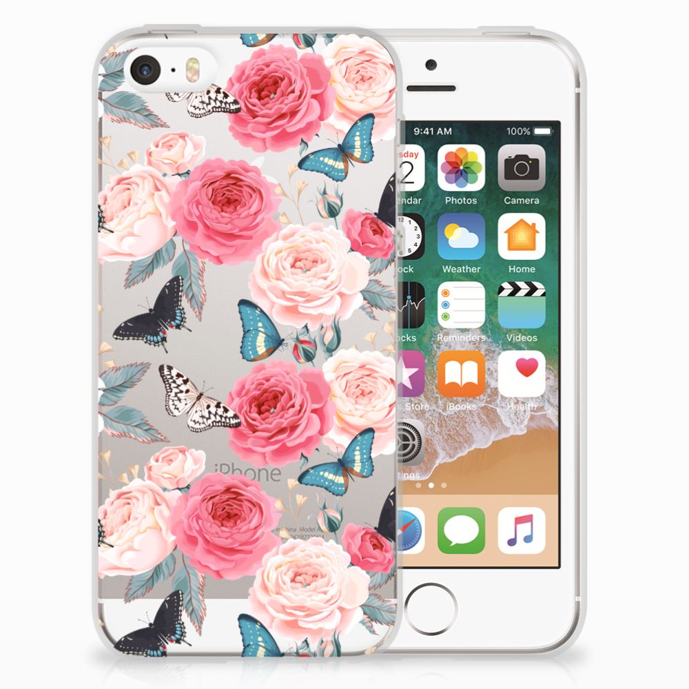 Apple iPhone SE | 5S TPU Case Butterfly Roses