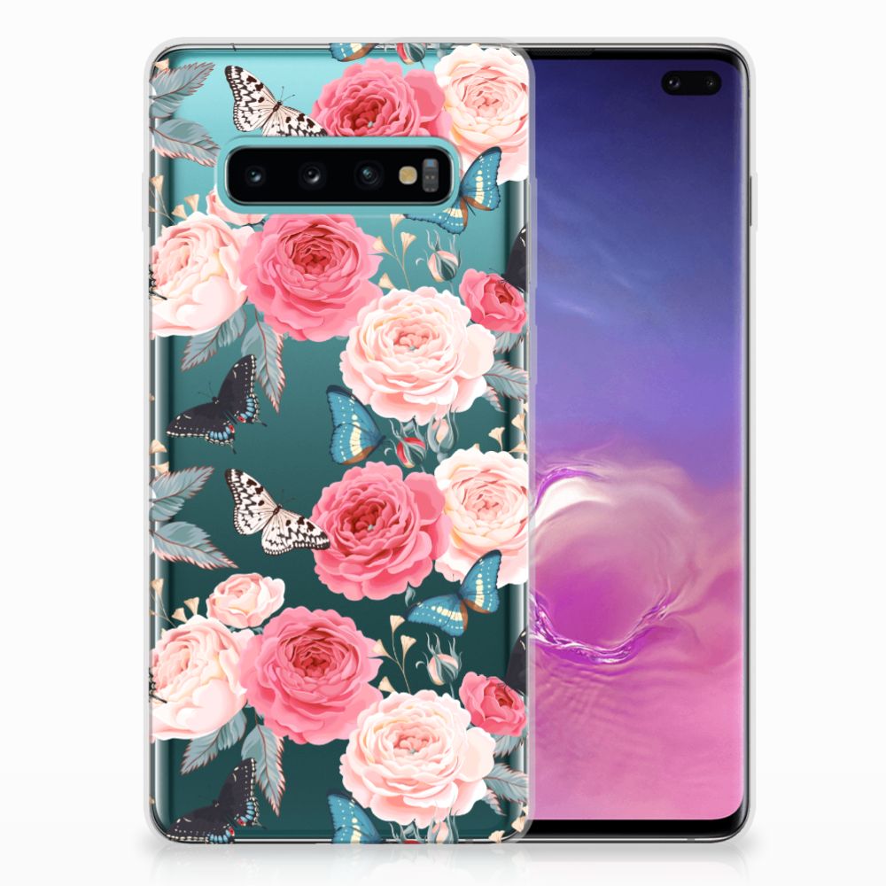 Samsung Galaxy S10 Plus TPU Case Butterfly Roses