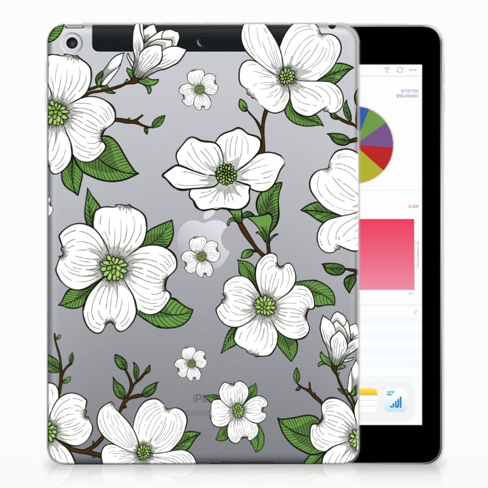 Apple iPad 9.7 2018 | 2017 Siliconen Hoesje Dogwood Flowers