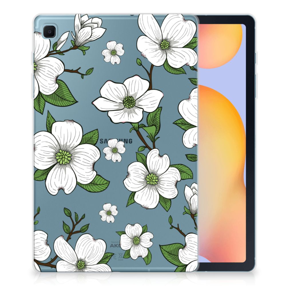 Samsung Galaxy Tab S6 Lite | S6 Lite (2022) Siliconen Hoesje Dogwood Flowers
