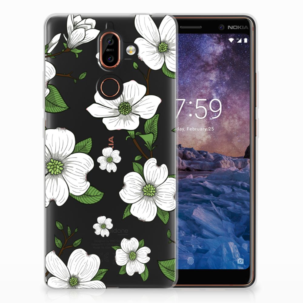 Nokia 7 Plus TPU Case Dogwood Flowers