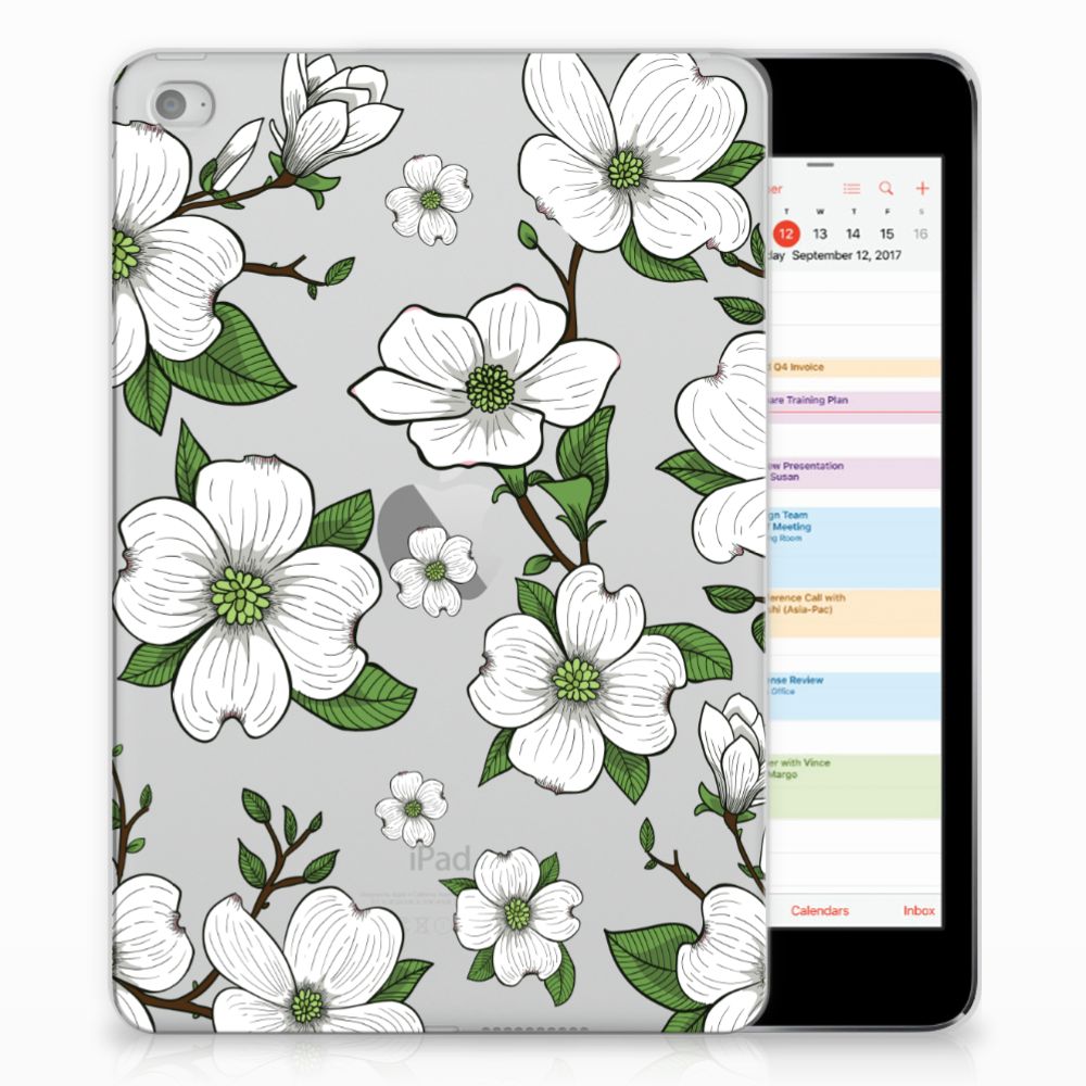 Apple iPad Mini 4 | Mini 5 (2019) Siliconen Hoesje Dogwood Flowers