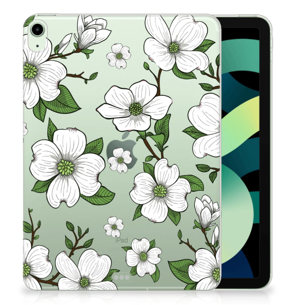 iPad Air (2020/2022) 10.9 inch Siliconen Hoesje Dogwood Flowers