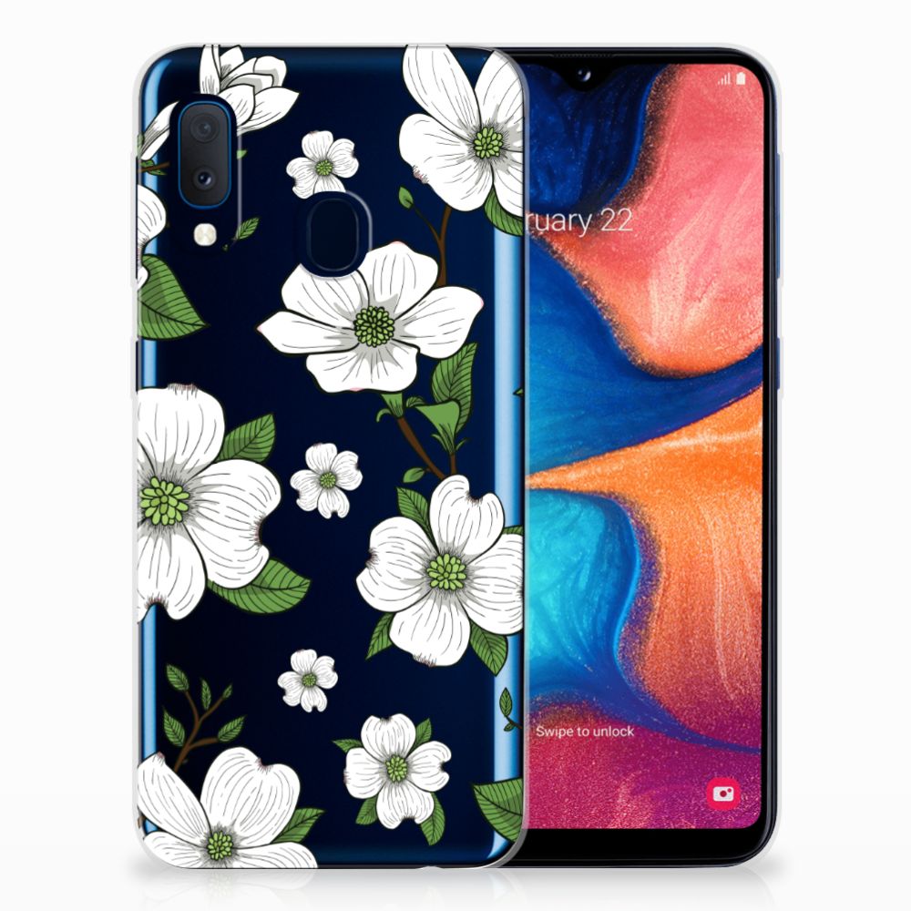 Samsung Galaxy A20e TPU Case Dogwood Flowers