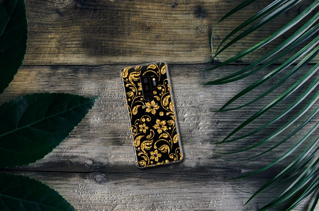 Samsung Galaxy S9 Plus TPU Case Gouden Bloemen