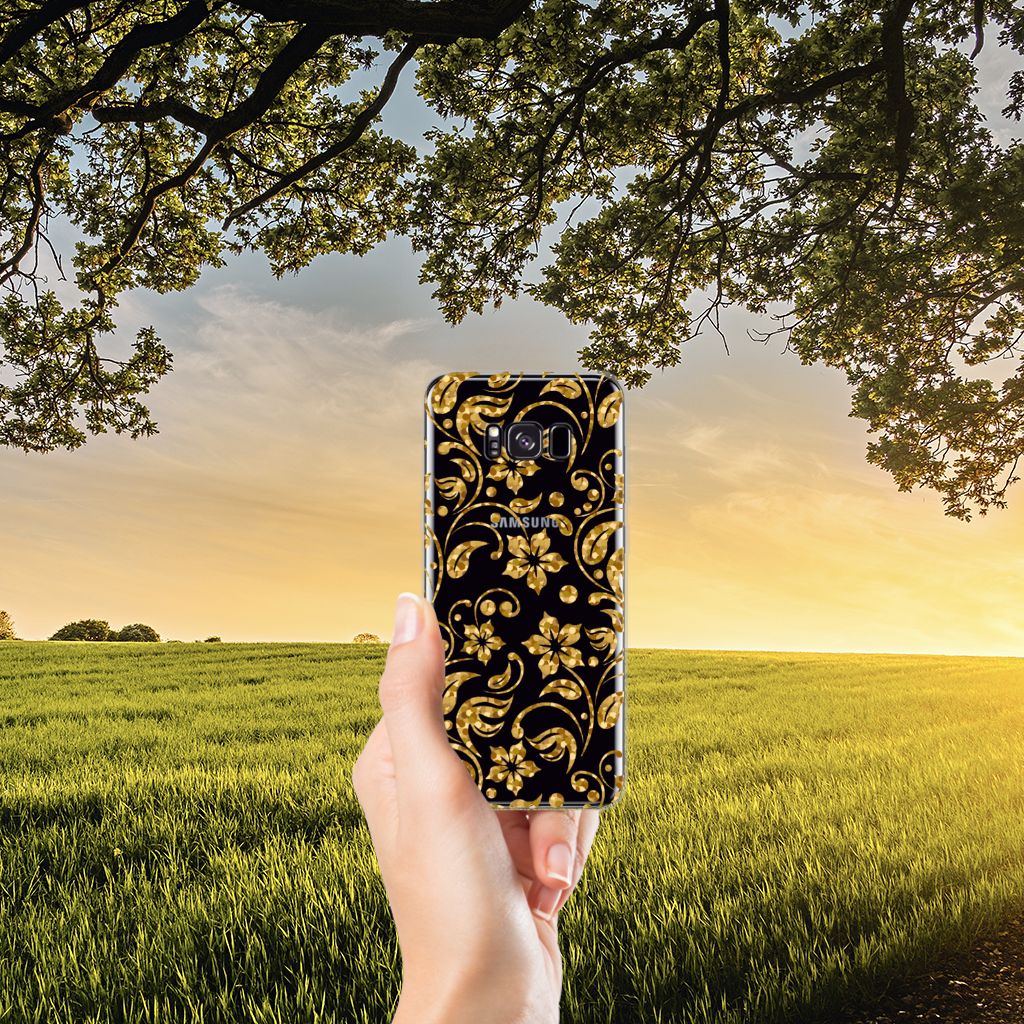 Samsung Galaxy S8 Plus TPU Case Gouden Bloemen