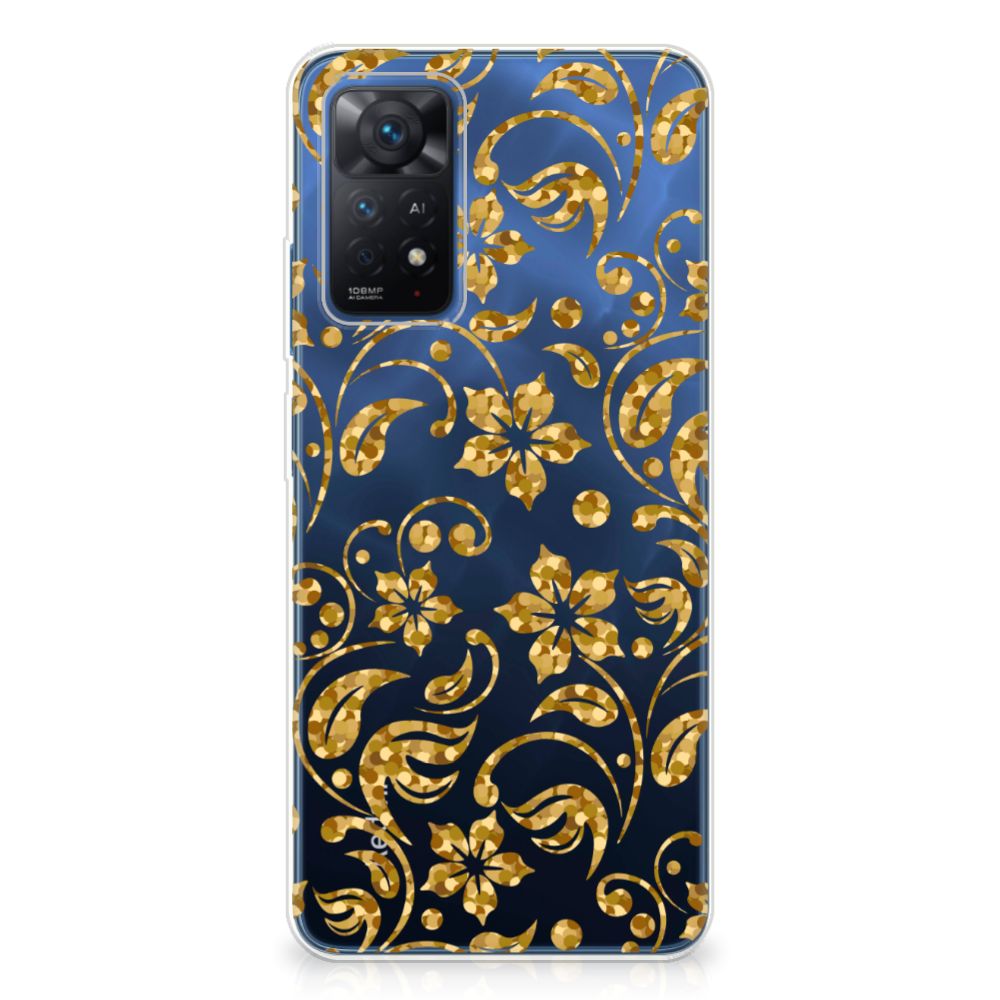 Xiaomi Redmi Note 11 Pro 5G TPU Case Gouden Bloemen