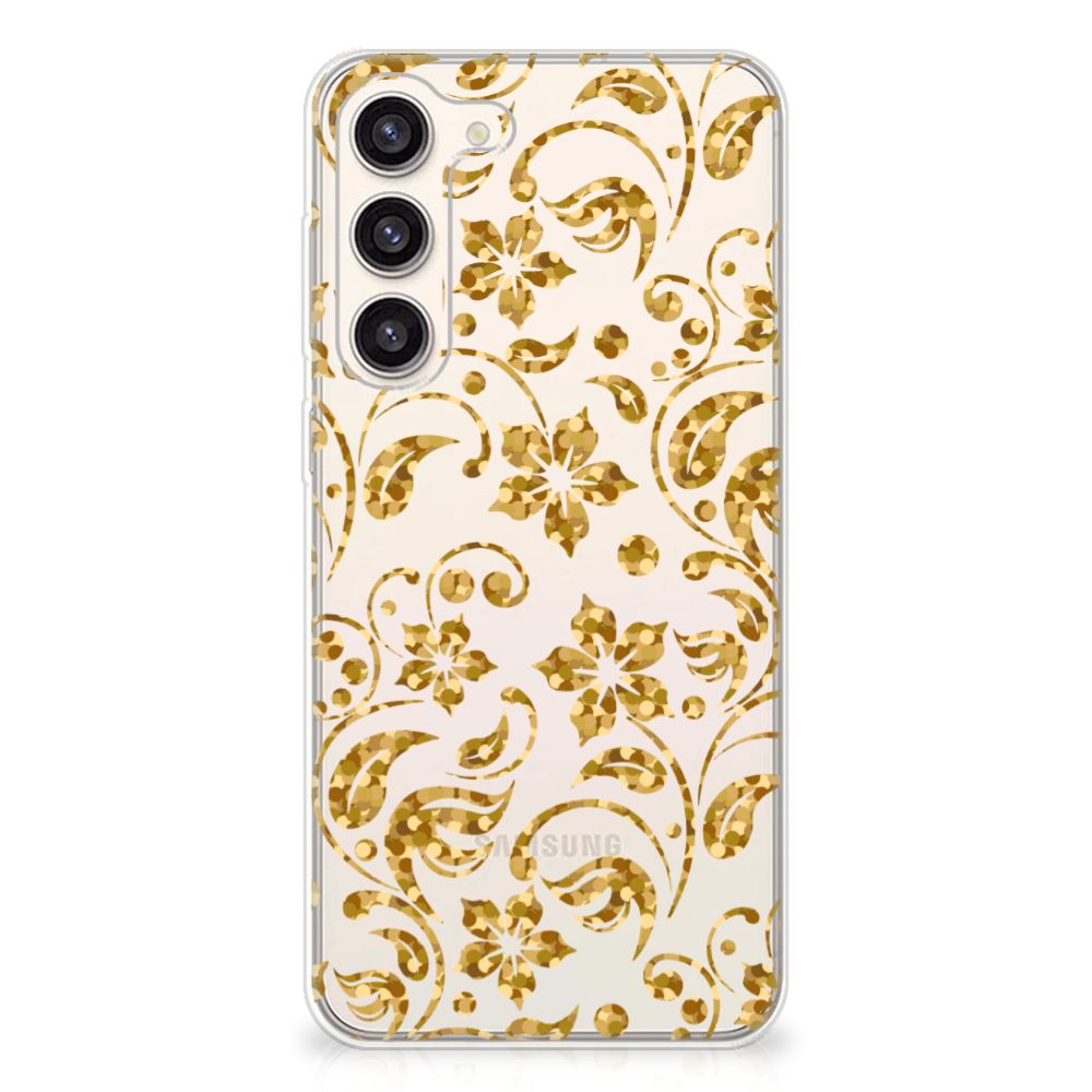 Samsung Galaxy S23 Plus TPU Case Gouden Bloemen