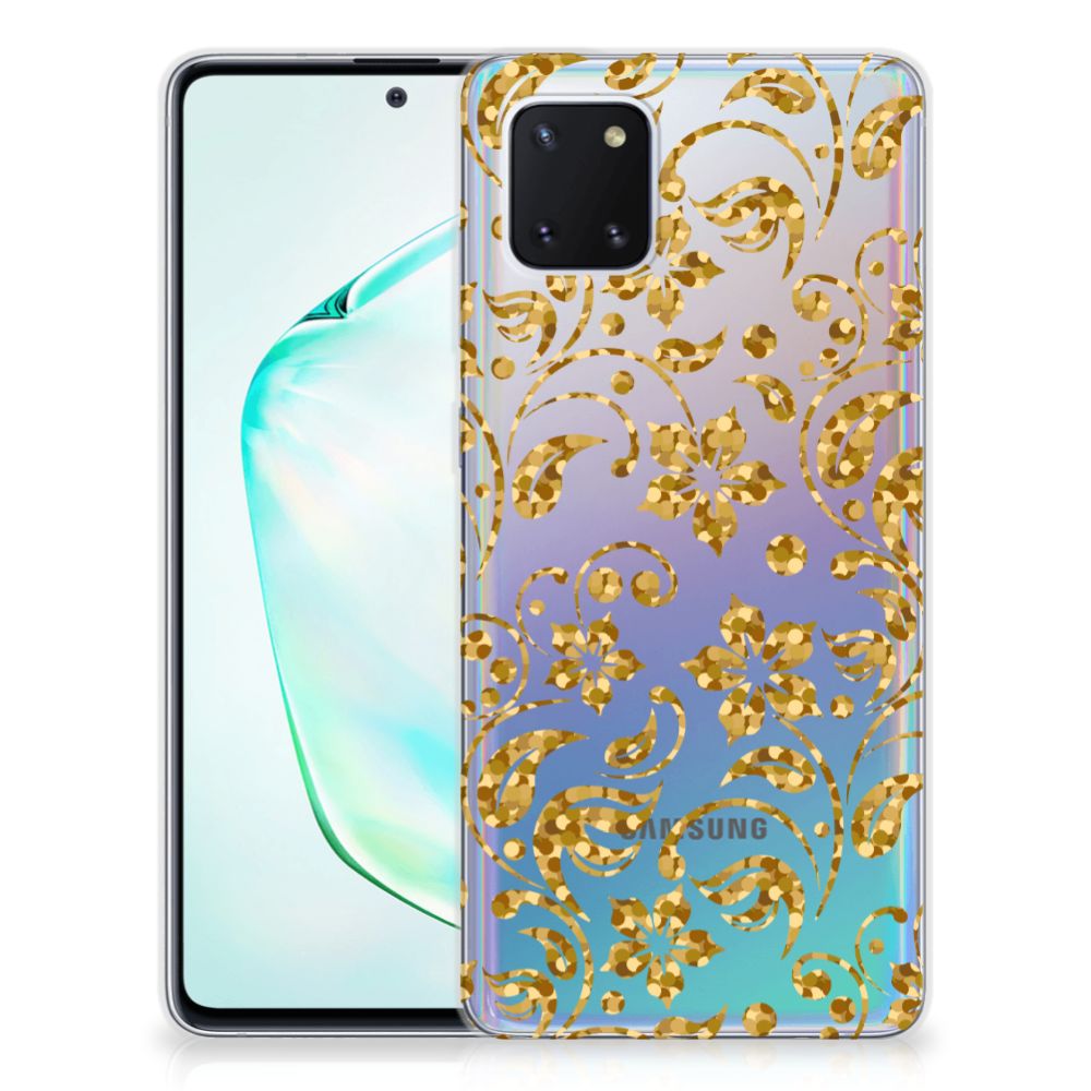 Samsung Galaxy Note 10 Lite TPU Case Gouden Bloemen
