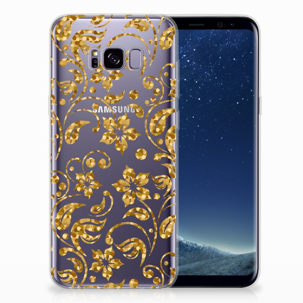 Samsung Galaxy S8 Plus TPU Case Gouden Bloemen