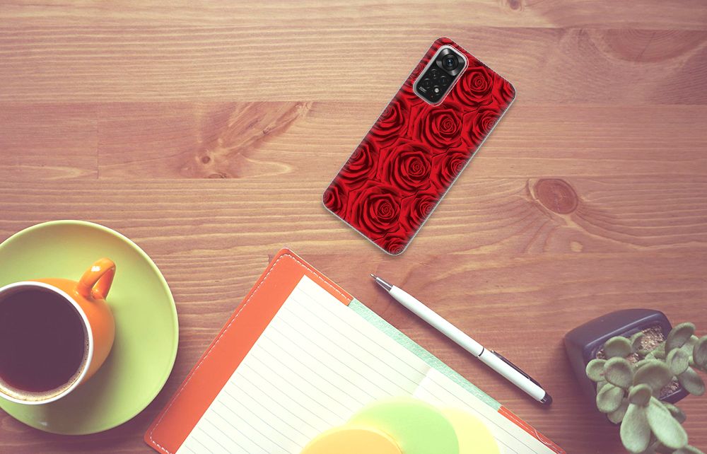 Xiaomi Redmi 10 | Redmi Note 11 4G TPU Case Red Roses