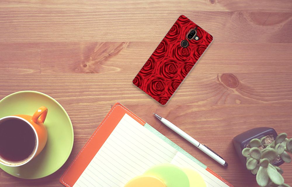 Nokia 7 Plus TPU Case Red Roses