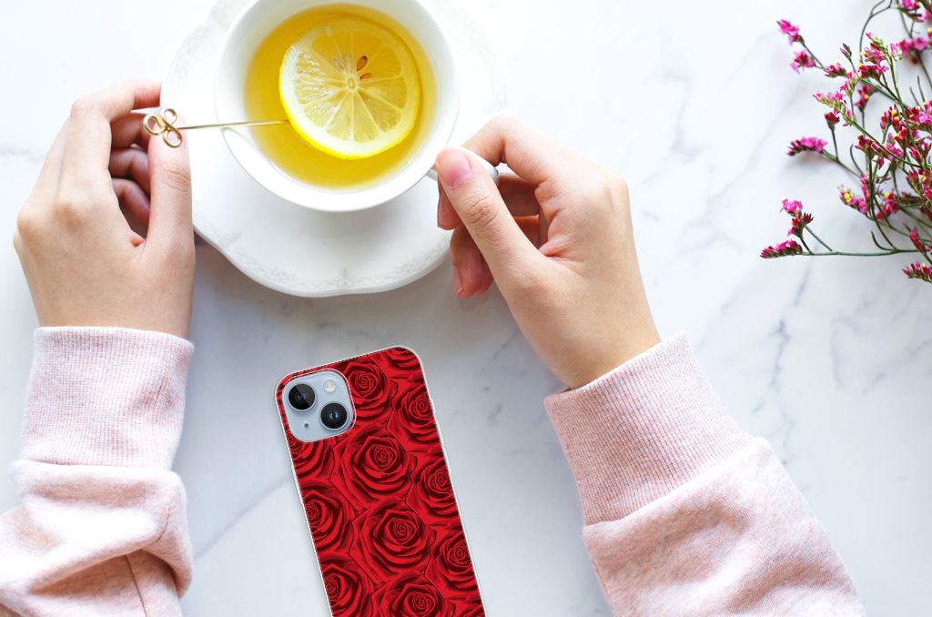 Apple iPhone 14 TPU Case Red Roses