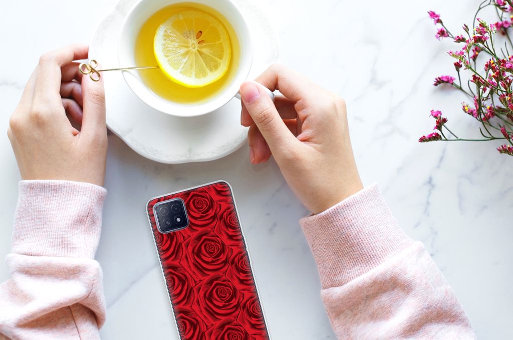 OPPO A53 5G | OPPO A73 5G TPU Case Red Roses