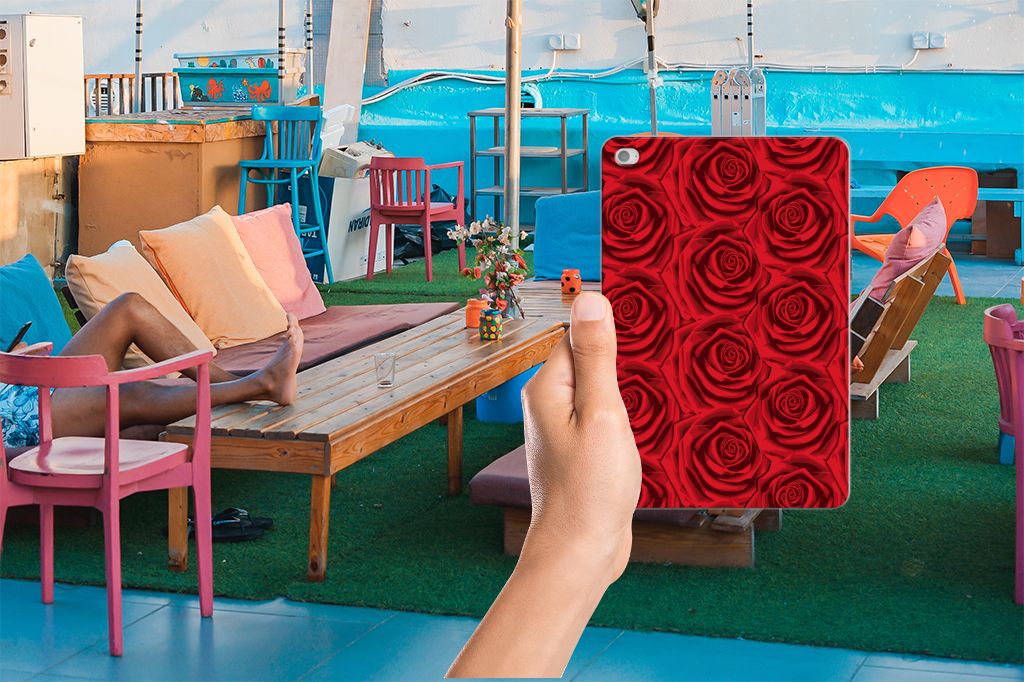Apple iPad Mini 4 | Mini 5 (2019) Siliconen Hoesje Red Roses