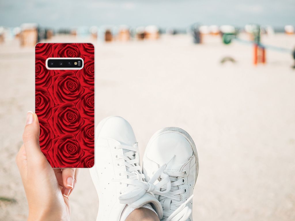 Samsung Galaxy S10 Plus TPU Case Red Roses