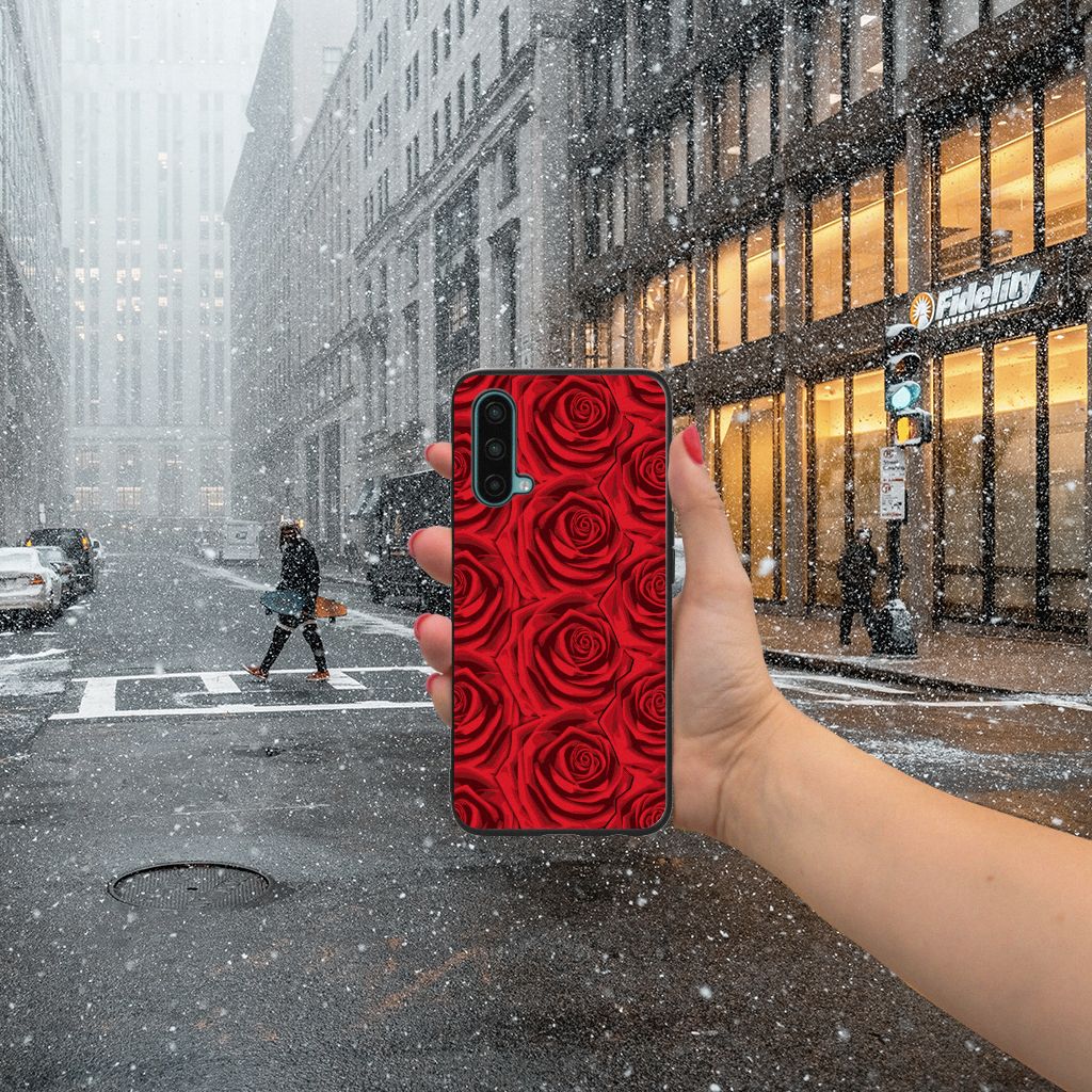 OnePlus Nord CE 5G Bloemen Hoesje Red Roses