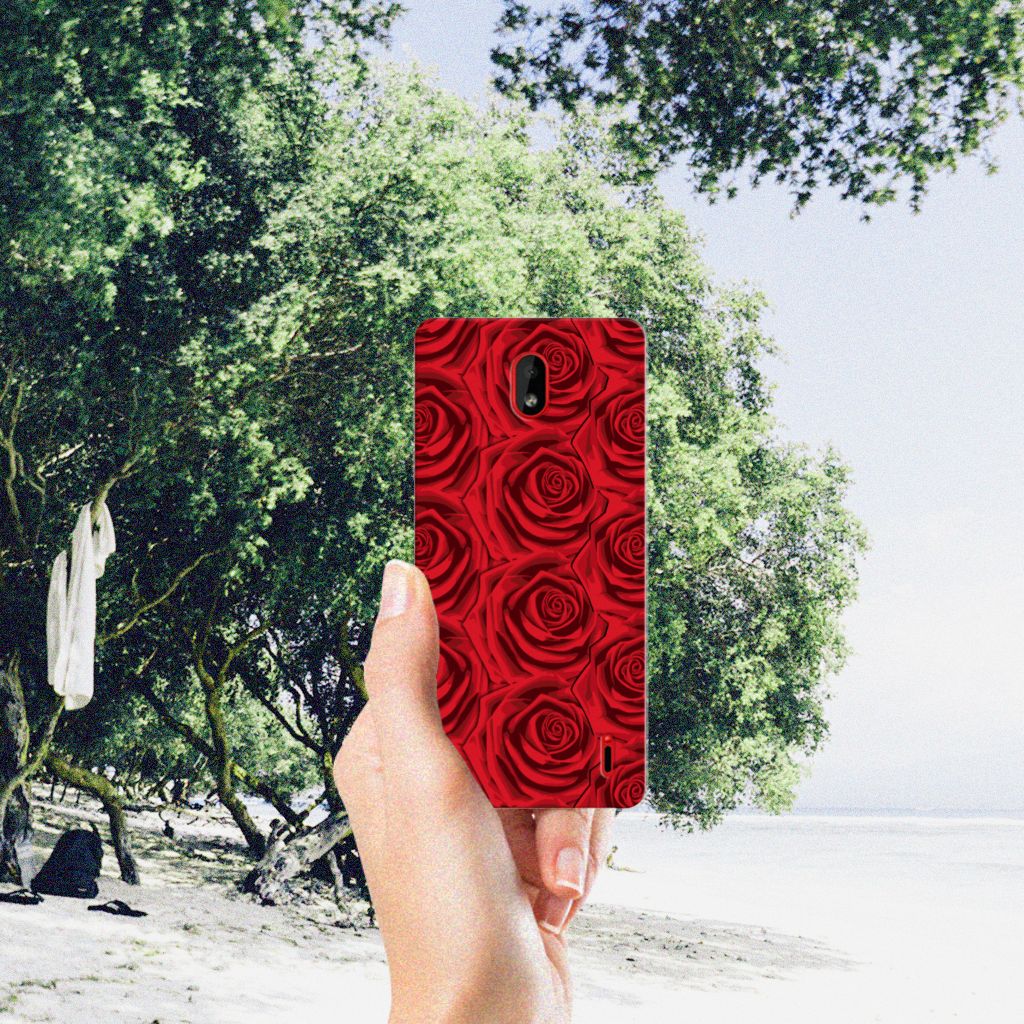 Nokia 1 Plus TPU Case Red Roses