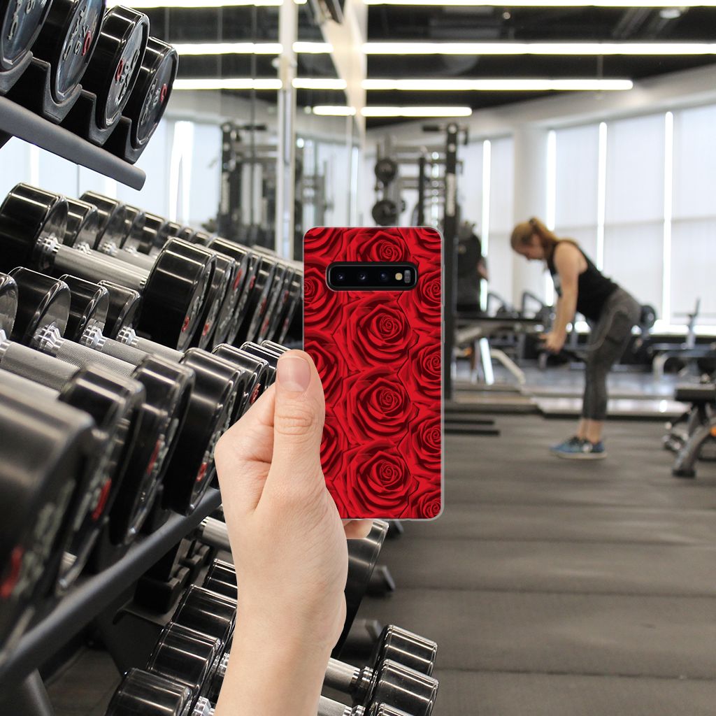 Samsung Galaxy S10 TPU Case Red Roses