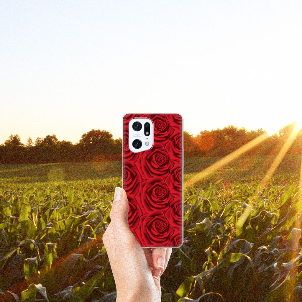 OPPO Find X5 Pro TPU Case Red Roses