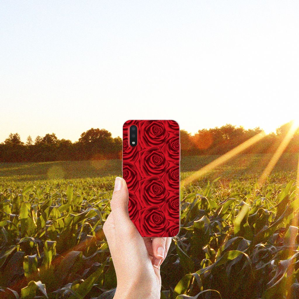 Samsung Galaxy A01 TPU Case Red Roses