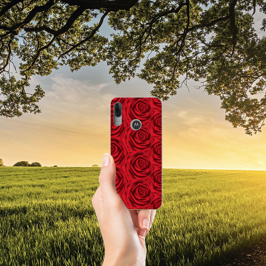 Motorola Moto E6 Plus TPU Case Red Roses