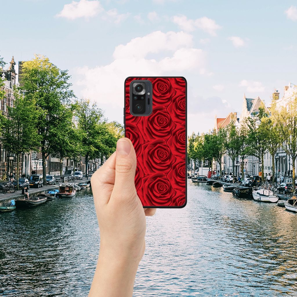 Xiaomi Redmi Note 10 Pro Bloemen Hoesje Red Roses