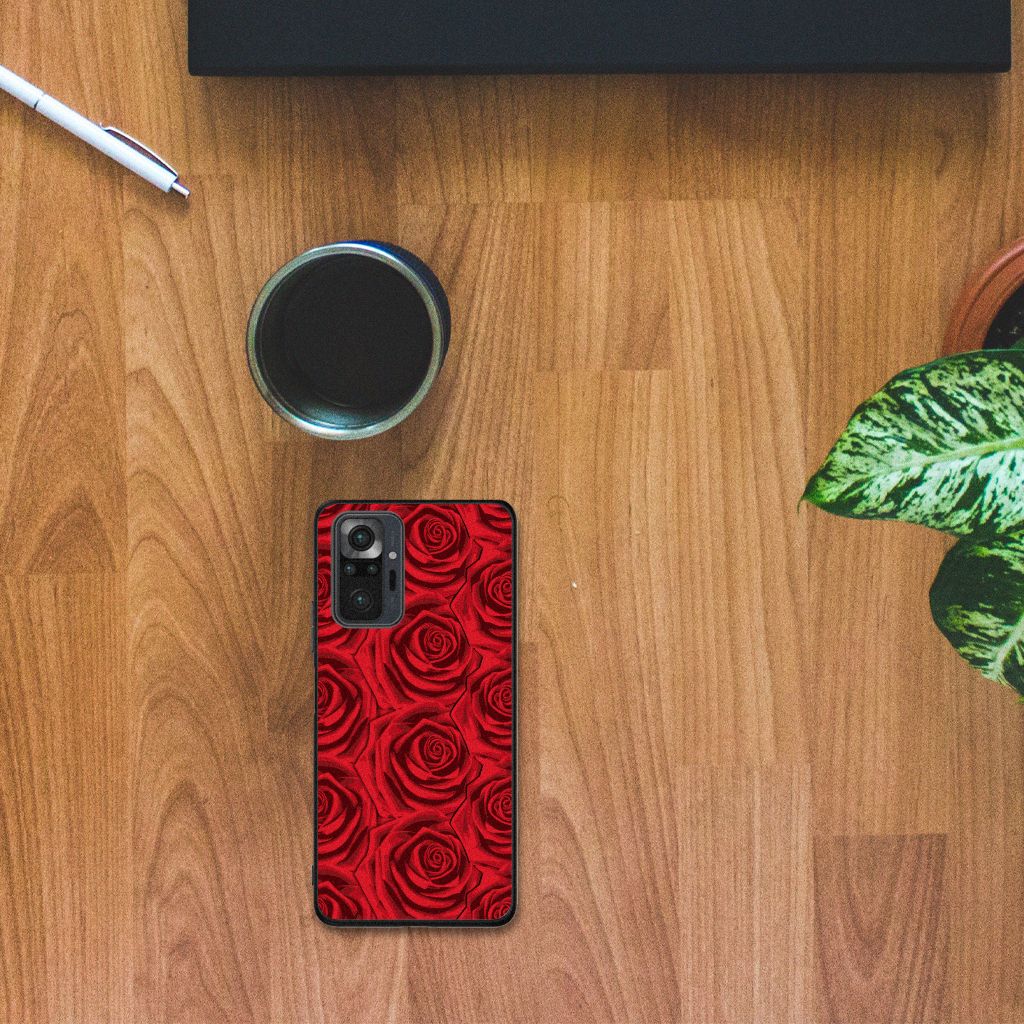 Xiaomi Redmi Note 10 Pro Bloemen Hoesje Red Roses