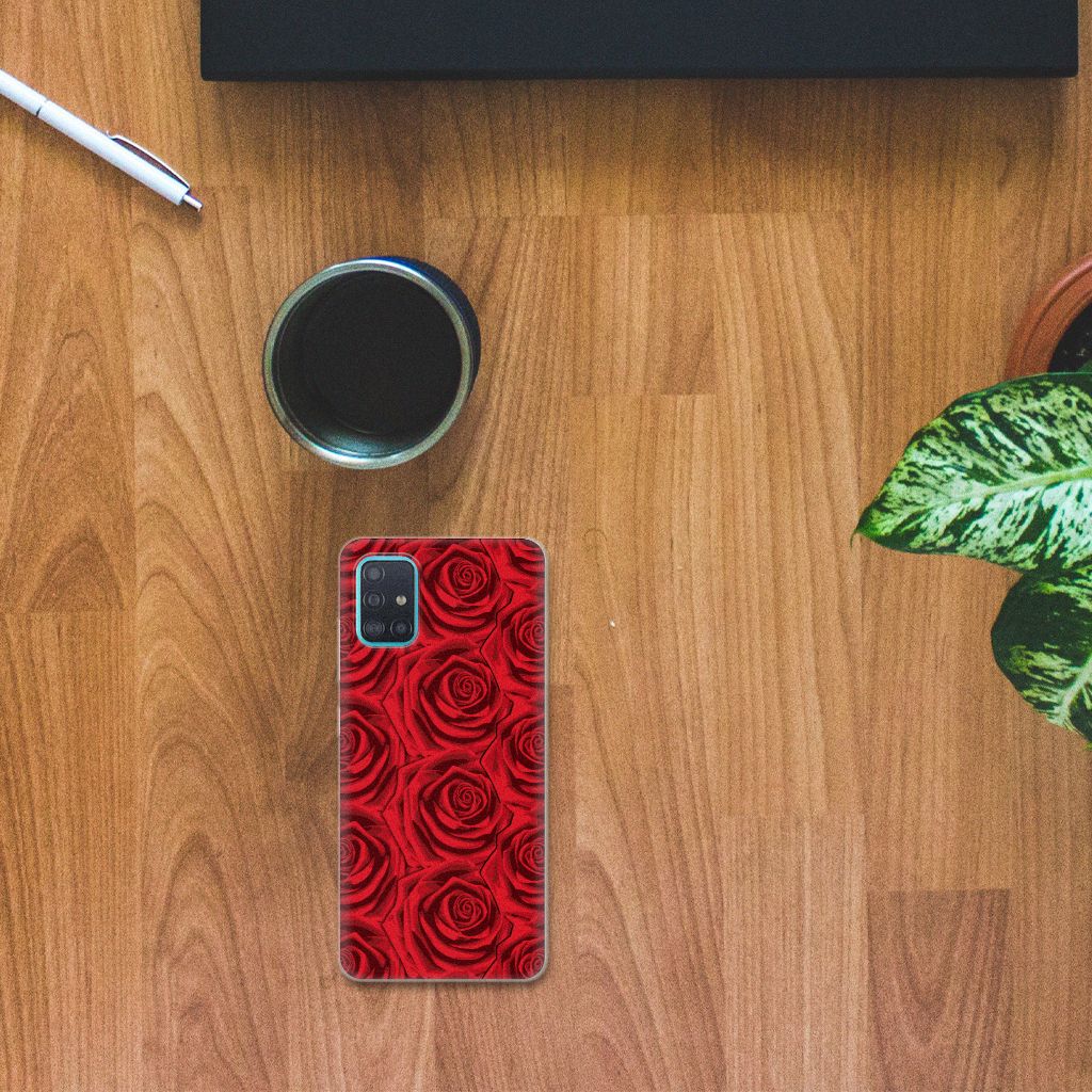 Samsung Galaxy A51 TPU Case Red Roses