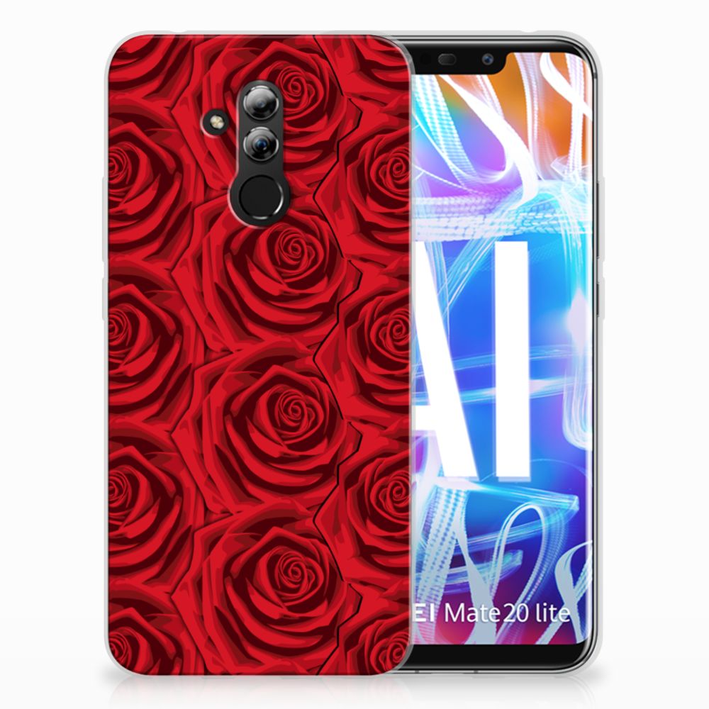 Huawei Mate 20 Lite Uniek TPU Hoesje Red Roses