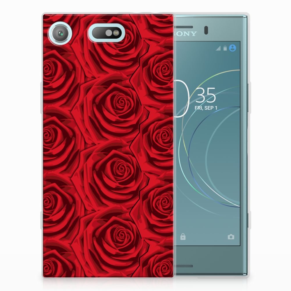 Sony Xperia XZ1 Compact Uniek TPU Hoesje Red Roses