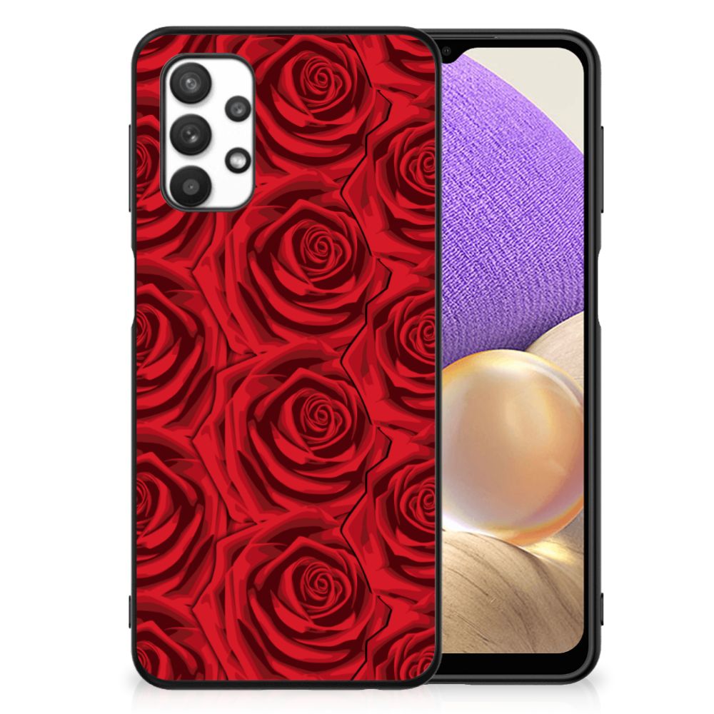 Samsung Galaxy A32 5G Bloemen Hoesje Red Roses