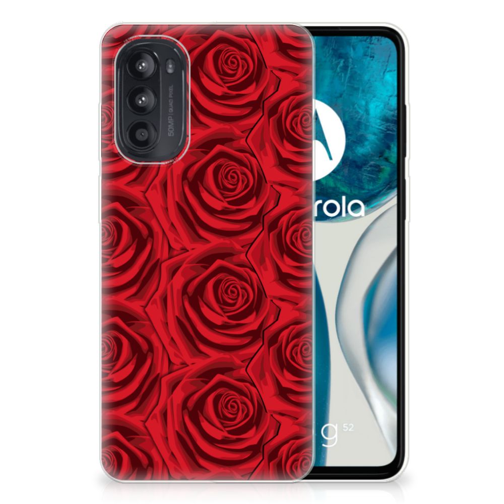 Motorola Moto G52/G82 TPU Case Red Roses
