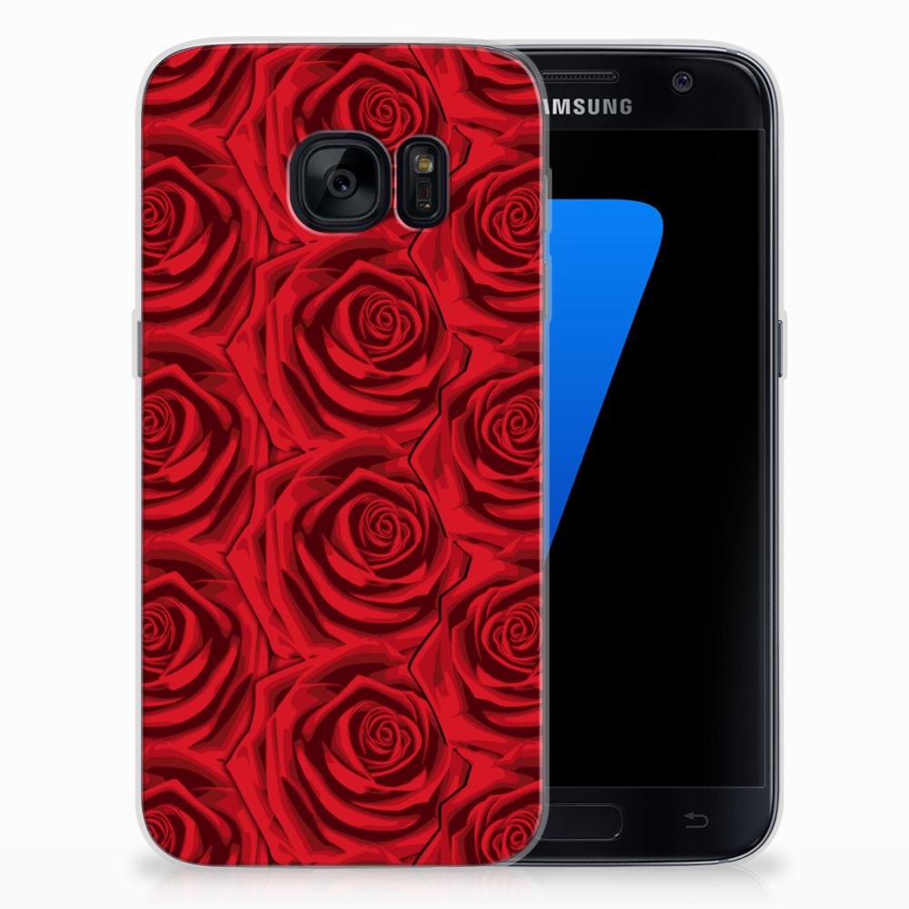 Samsung Galaxy S7 TPU Case Red Roses