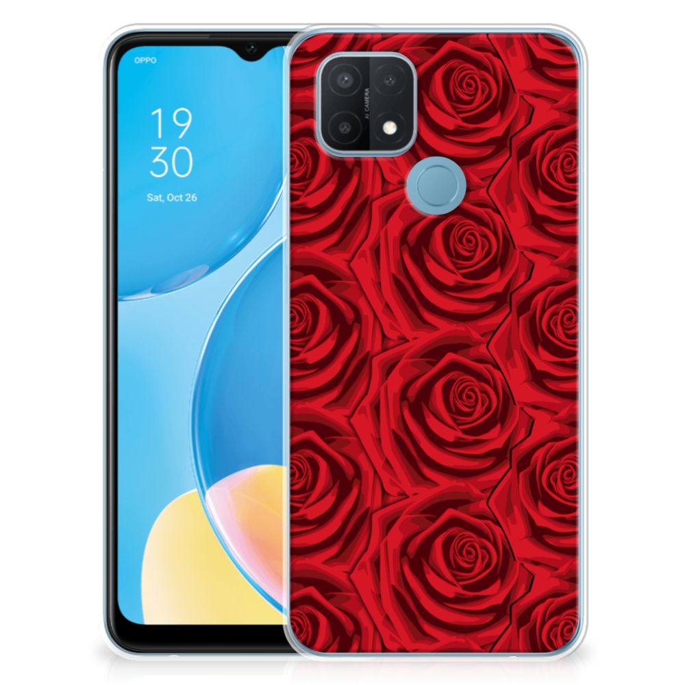 OPPO A15 TPU Case Red Roses