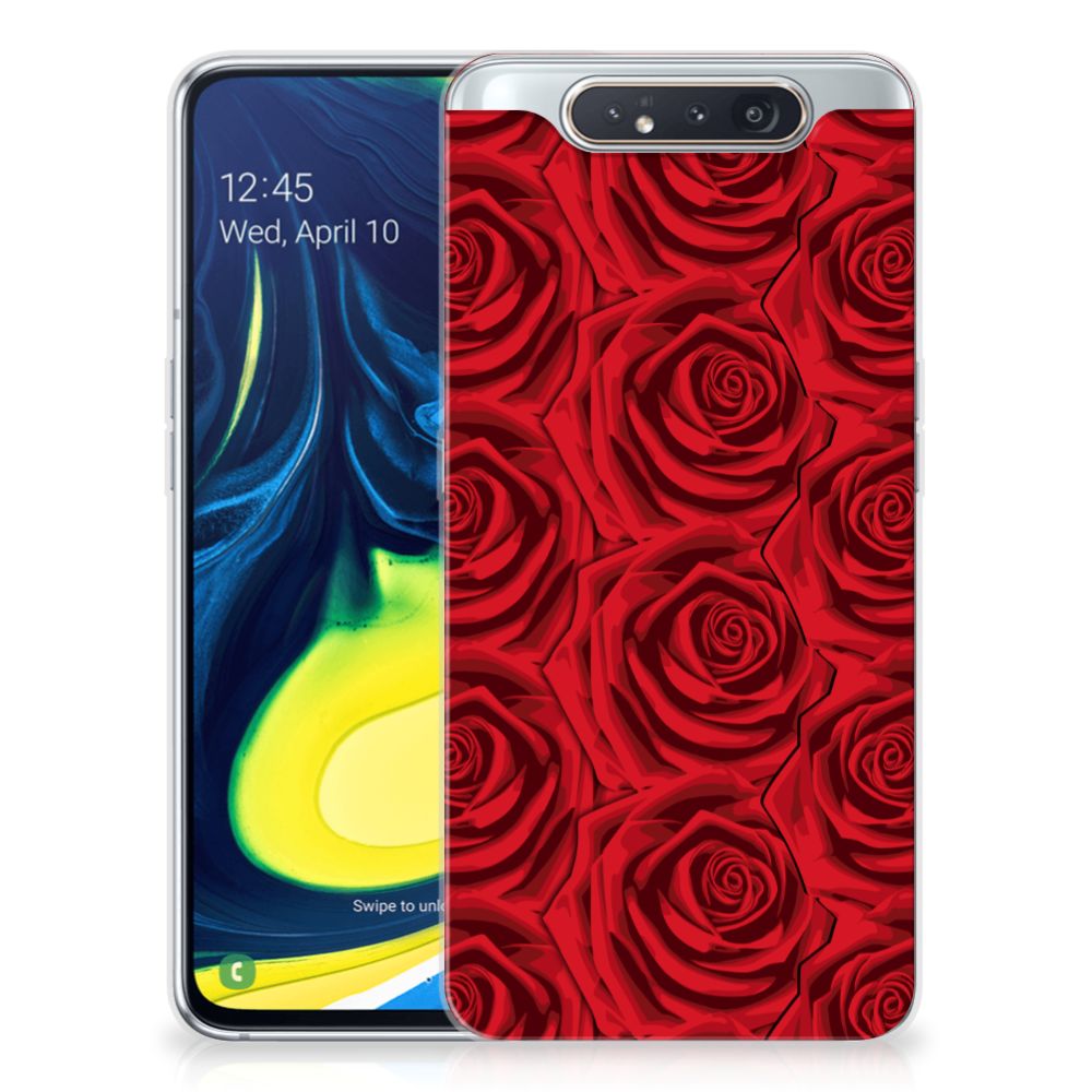 Samsung Galaxy A80 TPU Case Red Roses