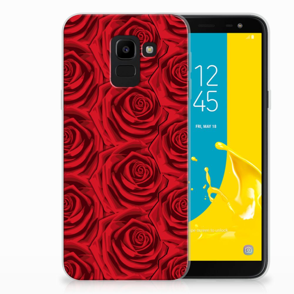 Samsung Galaxy J6 2018 TPU Case Red Roses