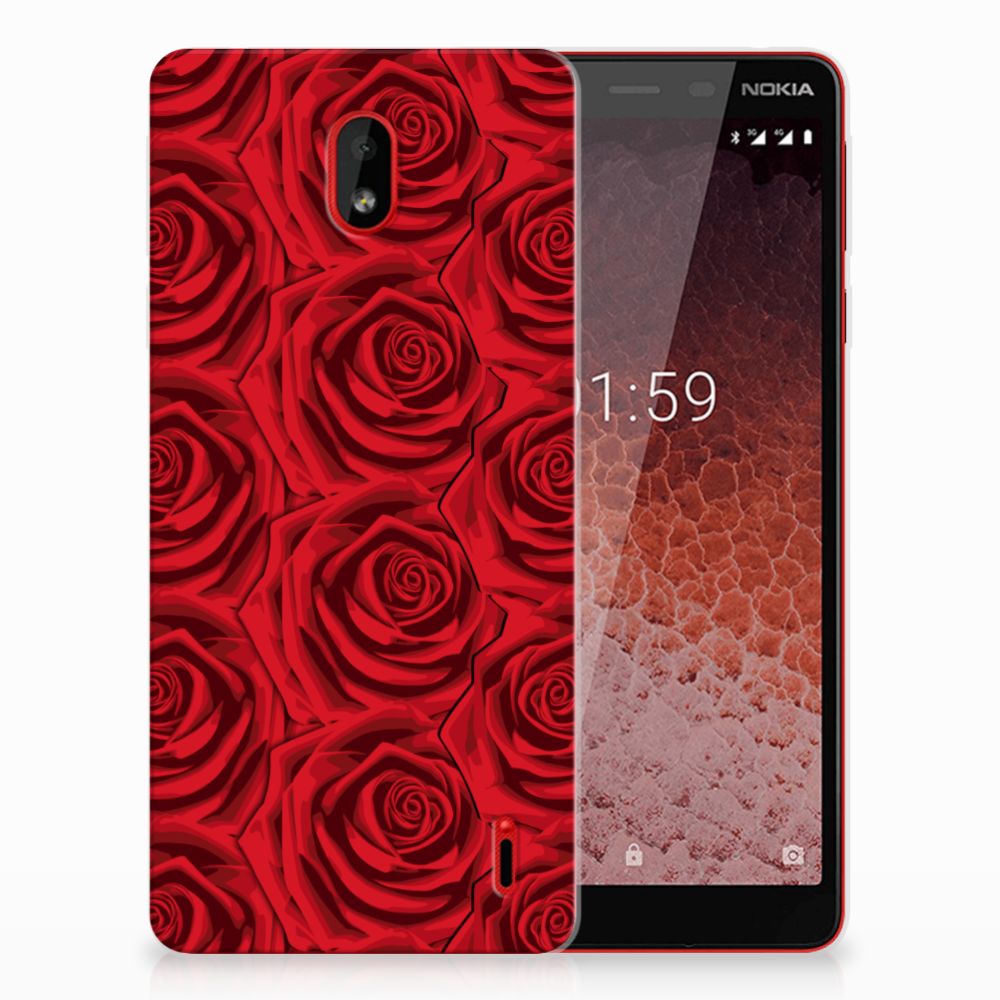 Nokia 1 Plus TPU Case Red Roses