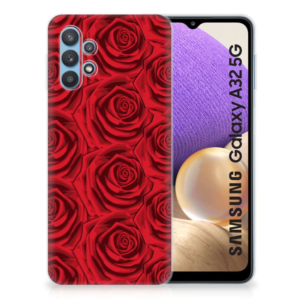 Samsung Galaxy A32 5G TPU Case Red Roses