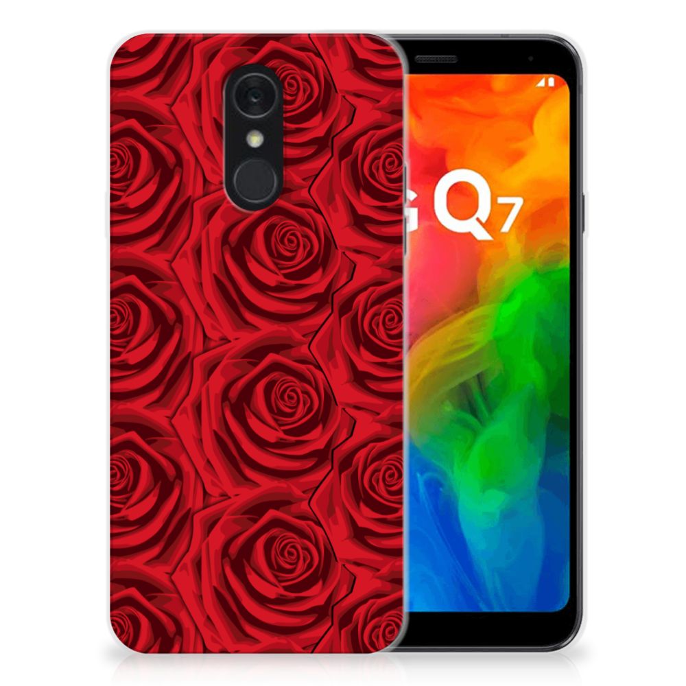LG Q7 TPU Case Red Roses