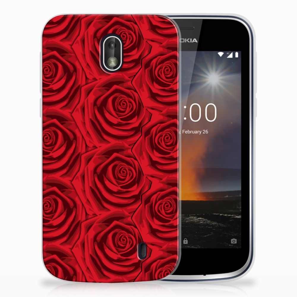 Nokia 1 TPU Case Red Roses