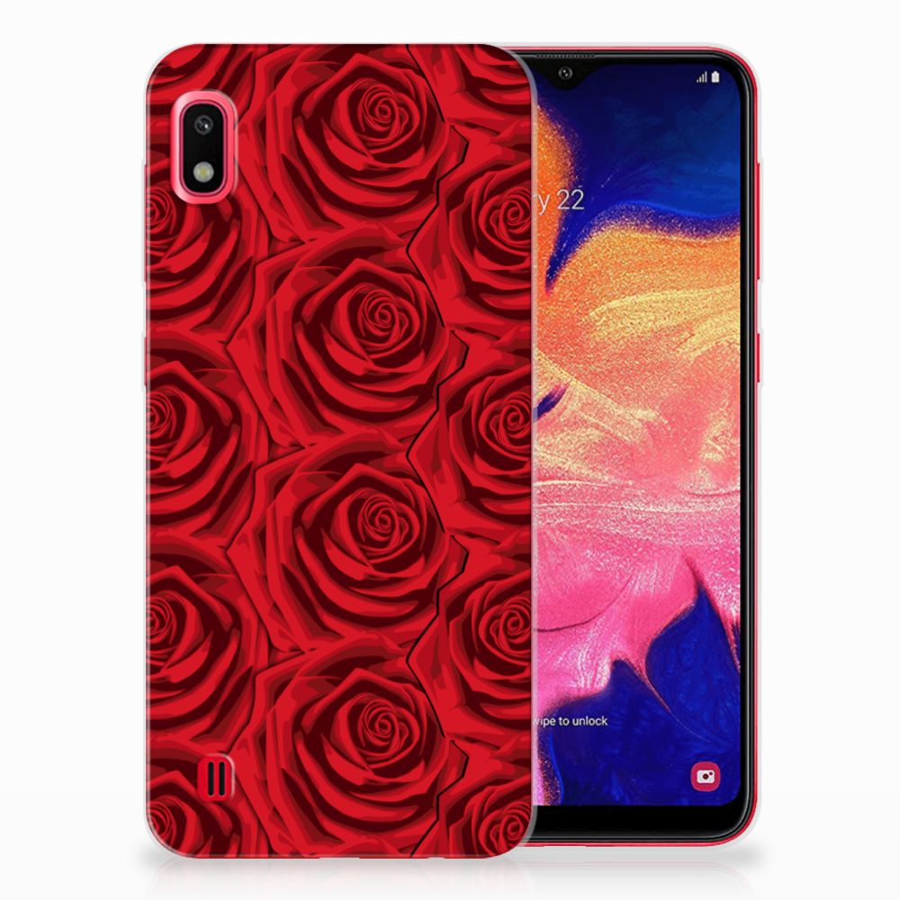 Samsung Galaxy A10 TPU Case Red Roses