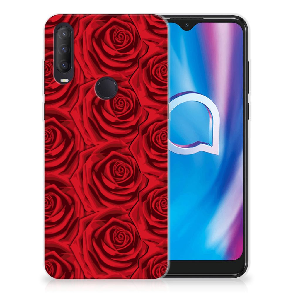 Alcatel 1S (2020) TPU Case Red Roses