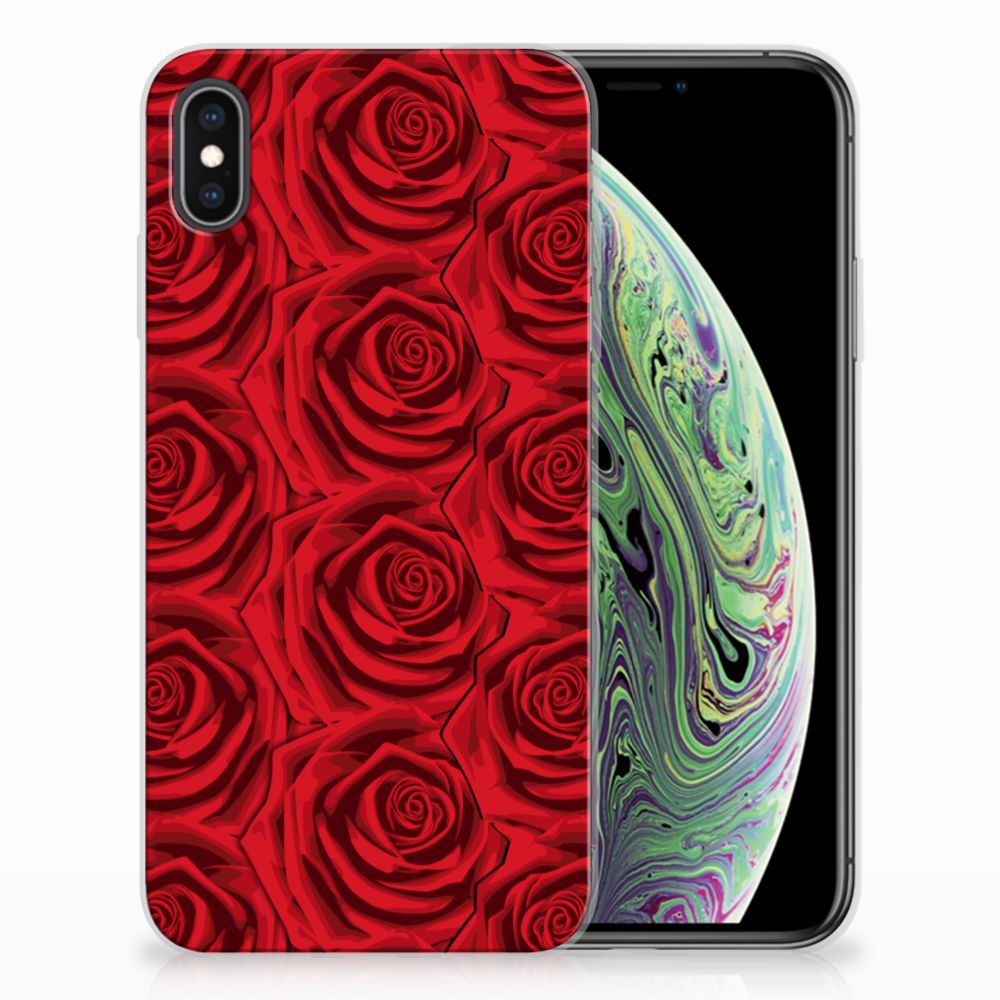 Apple iPhone Xs Max TPU Case Red Roses