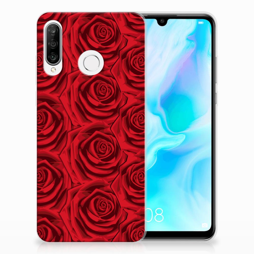 Huawei P30 Lite TPU Case Red Roses