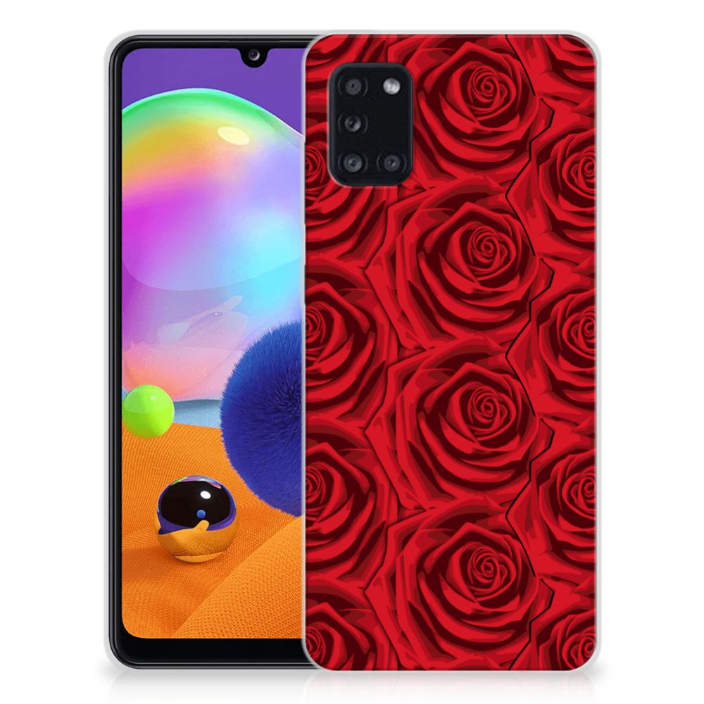 Samsung Galaxy A31 TPU Case Red Roses