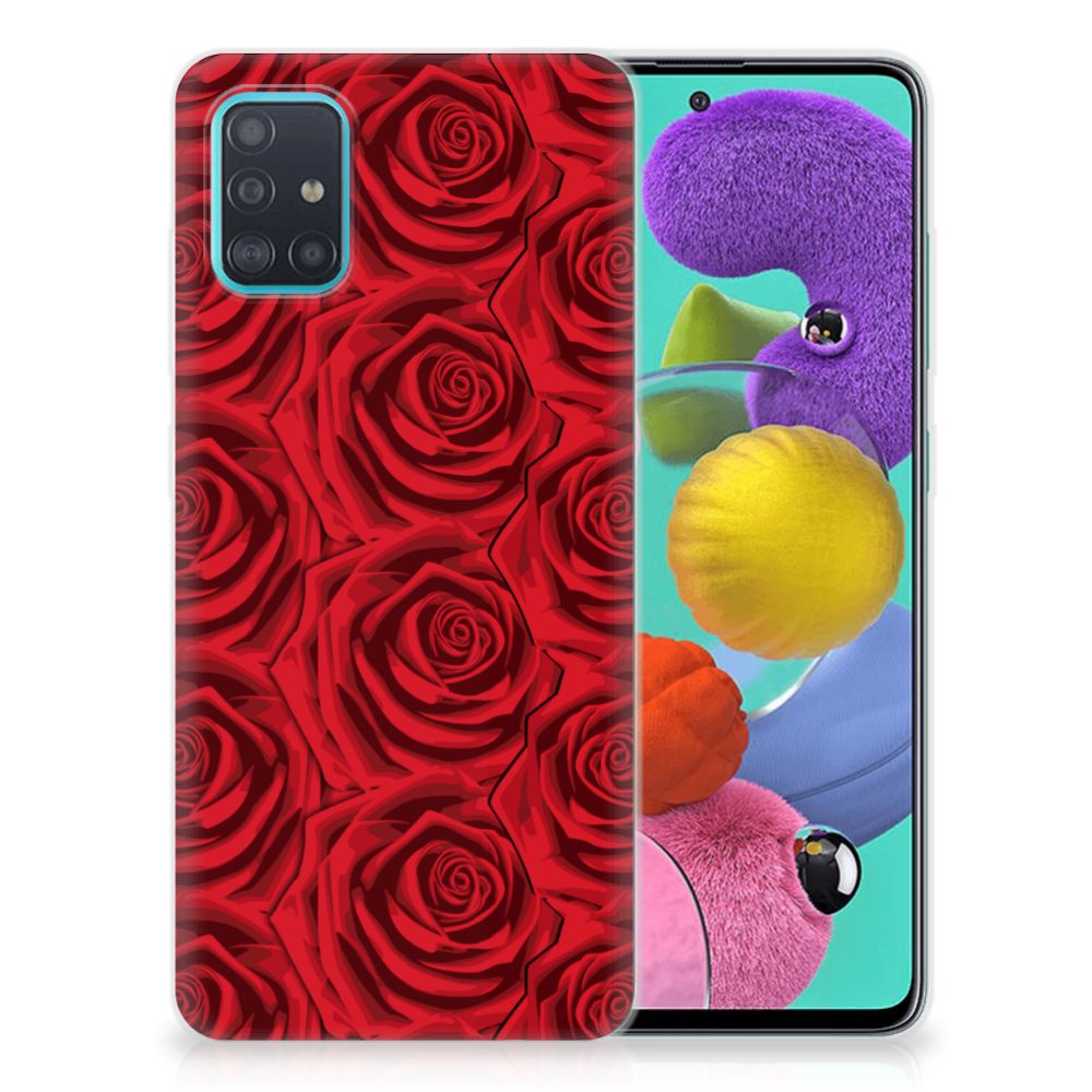 Samsung Galaxy A51 TPU Case Red Roses